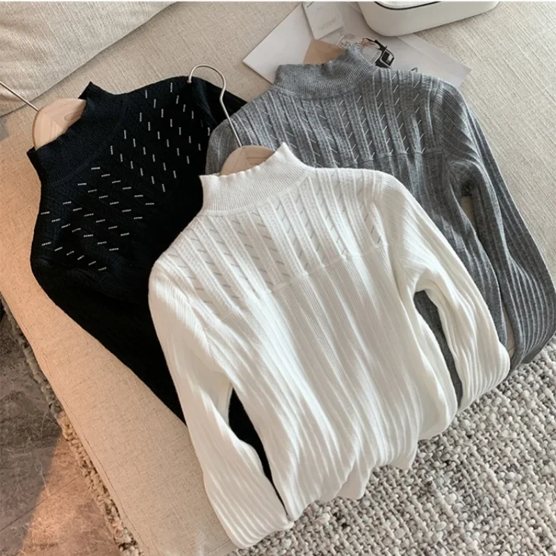 

Seoulish 2025 New Autumn Winter Turtleneck Korean Women's Knitted Pullovers Long Sleeve Bottom Slim Tops Casual Sweaters Female