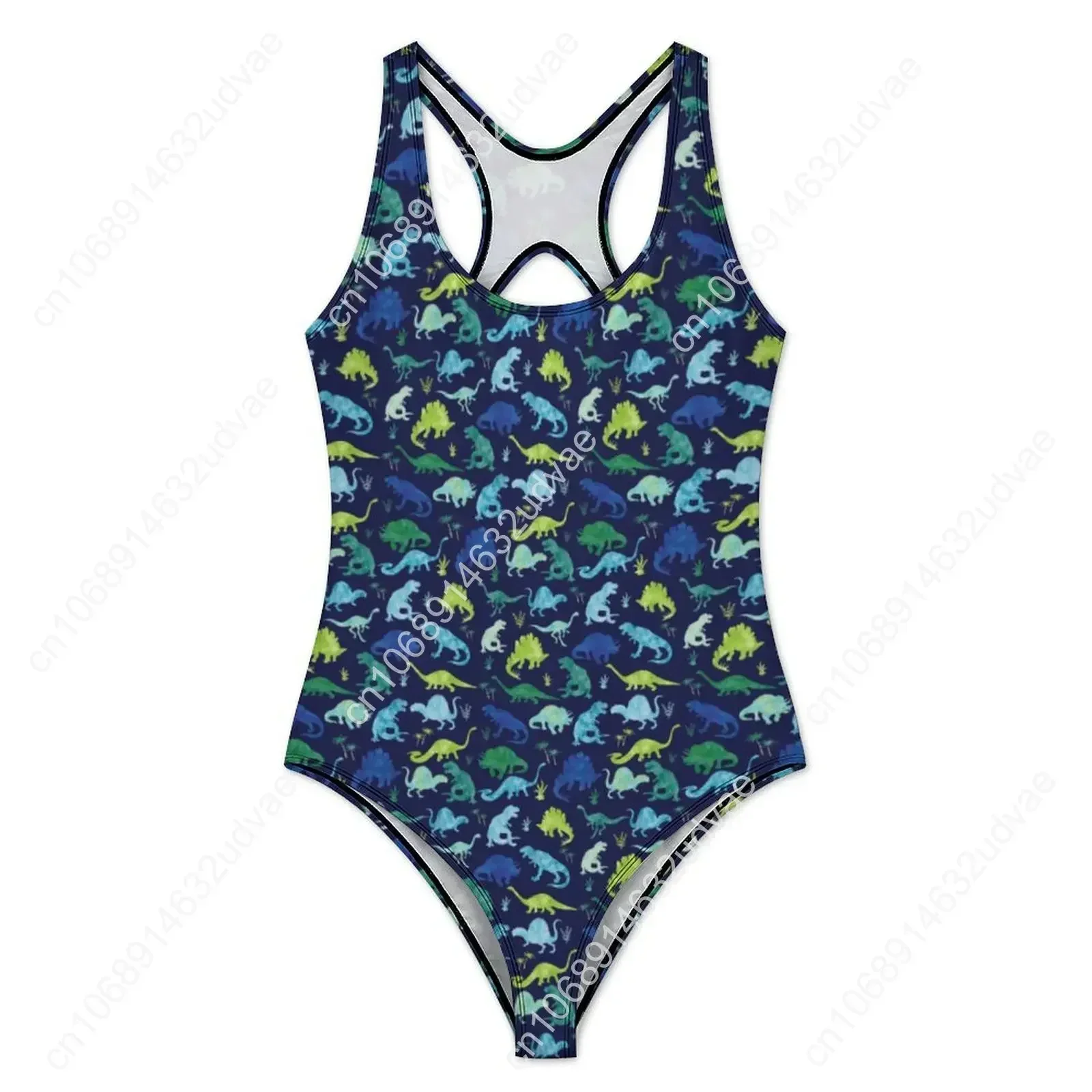 Dinosaur Swimsuit Green Blue Animal Women Swimwear One Piece Holiday Rave Bathing Suits Bodysuit Design Beach Wear Plus Size