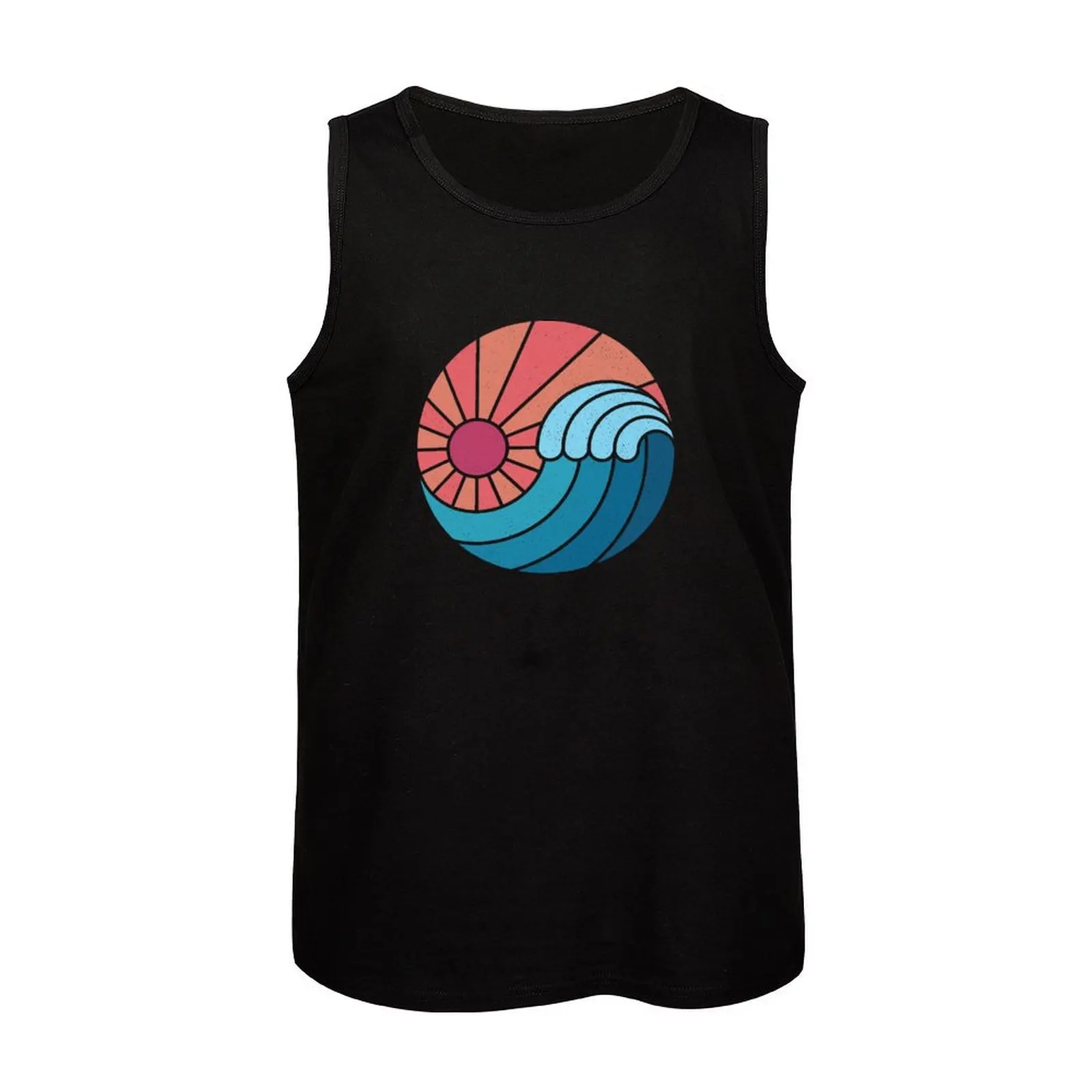 Sun & Sea-Camiseta sin mangas para hombre, camisa de gimnasio, chaleco de verano