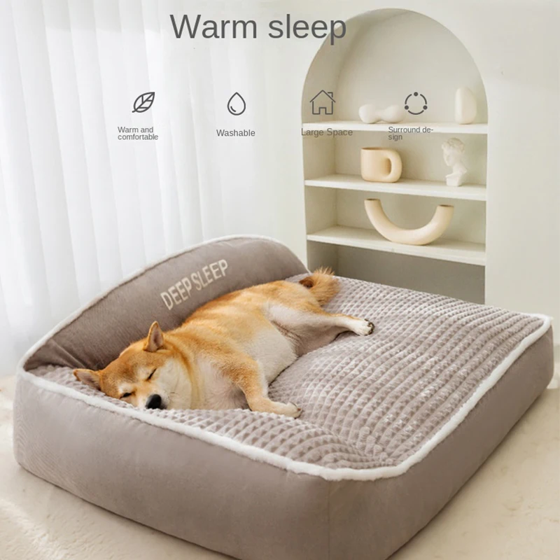 

New Cat Bed Dog Pet Bed Dog House Anti slip Winter Warmth Dog House Sleep Removal Water Washed Soft