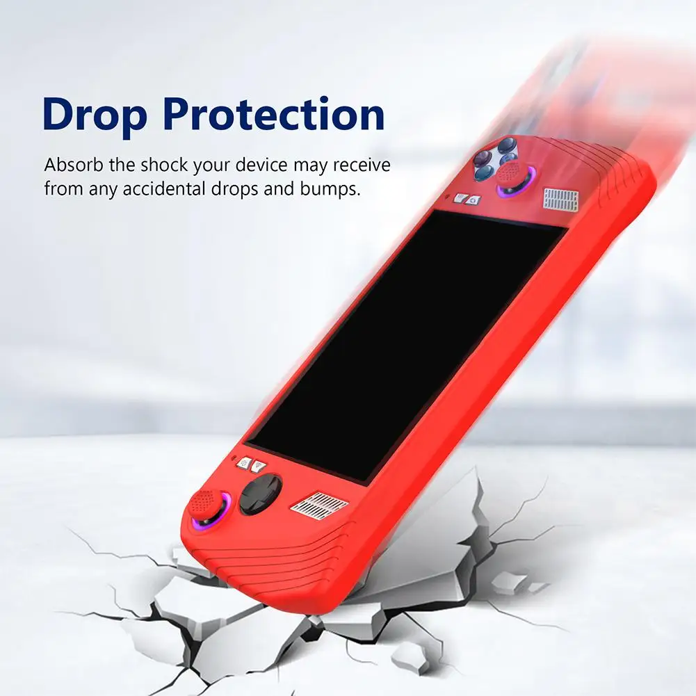 Handheld Silicone Case For ASUS ROG Ally Comfortable Preventing Dust Scratches Shocks Drop-proof Protective Cover