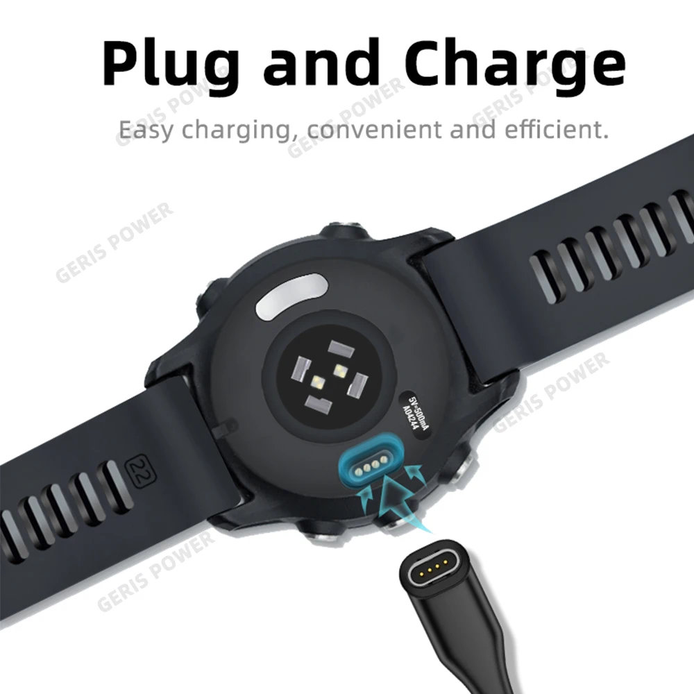 كابل شاحن مغناطيسي USB / Type C 2 in 1 لـ Garmin Fenix 5 5S 5X Plus 6 6S 6X Pro 7 7S 7X forerunner 45 55 165 255 945 965