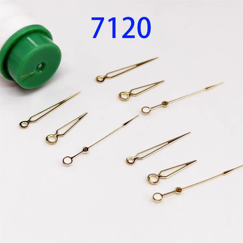 3 Set Luminous Watch Hands Accessories Gold Silver Blue Three-Needle 7120 Movement Hour Minute Second Watch Pointers