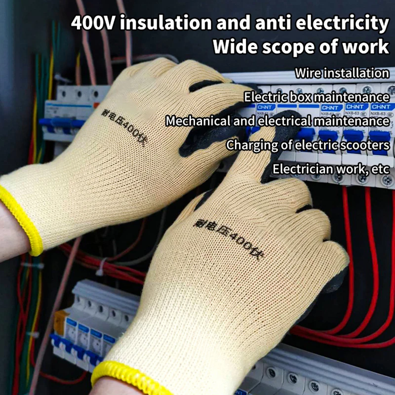 Electrician Work Gloves Protective Tool 400v Insulating Gloves Anti-electricity Low Voltage Security Protection Gloves