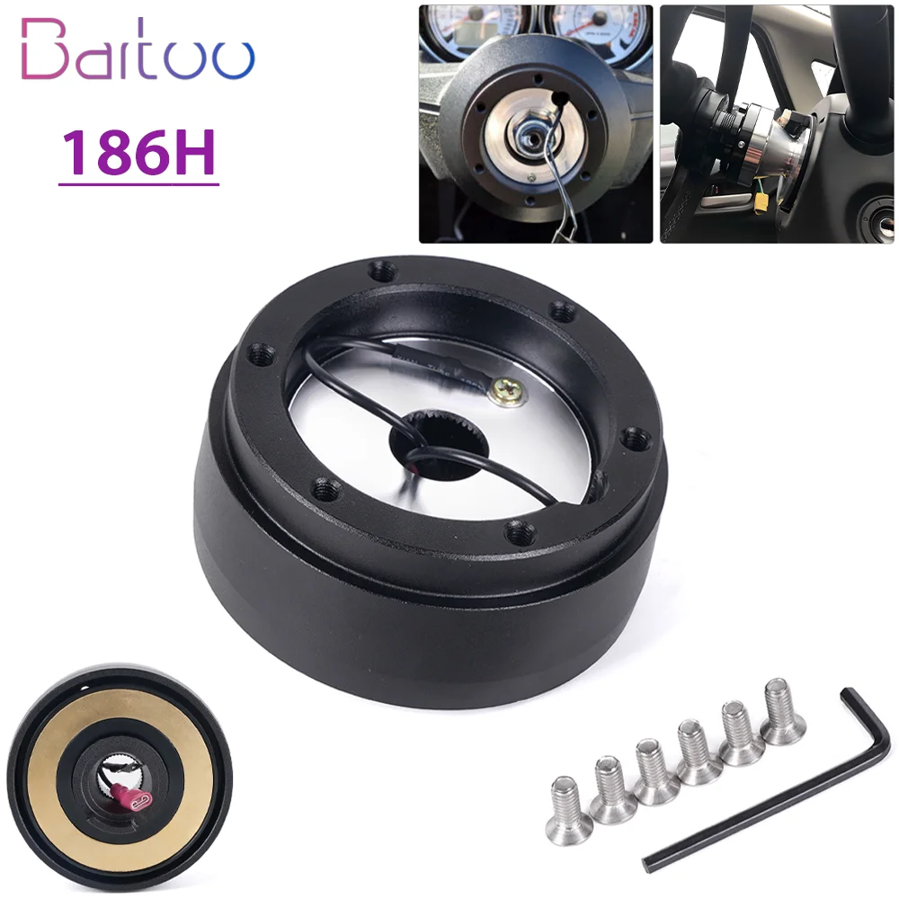 

BARTOO-Steering Wheel 6 Bolt Short Hub Adapter Kit 186H For Volkswagen VW MK1 MK2 Golf Rabbit Scirocco Jetta QR061