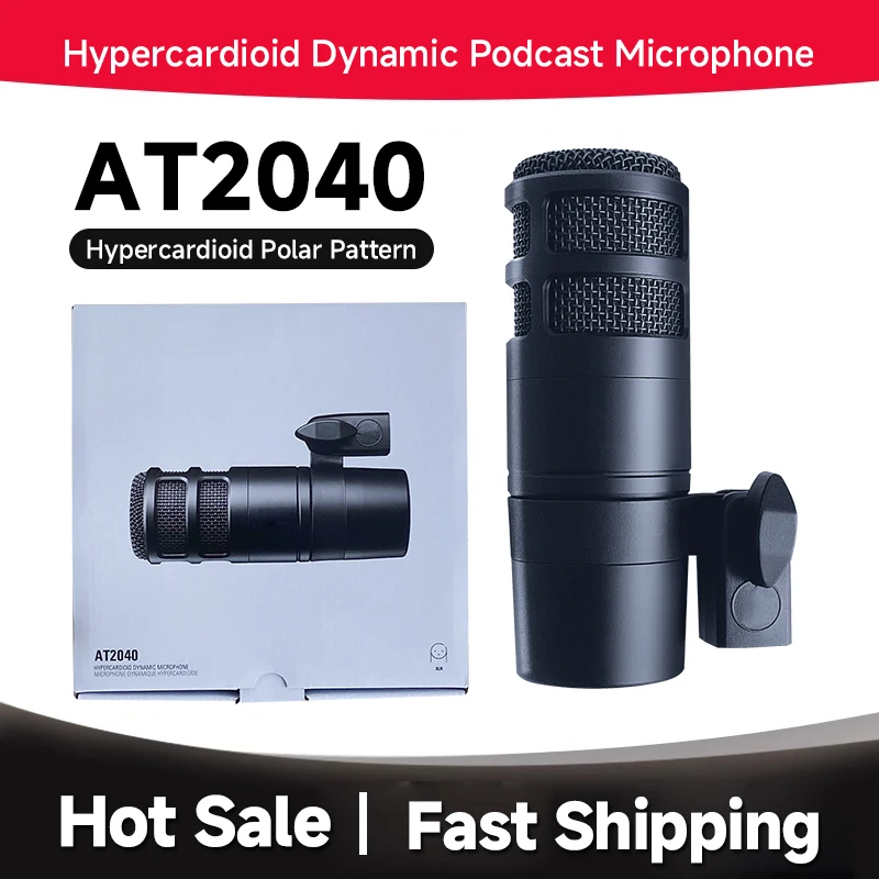 

AT2040 Dynamic Microphone High-Quality Sound for Studio, Radio Recording, Dubbing, Live Karaoke and Voice Over