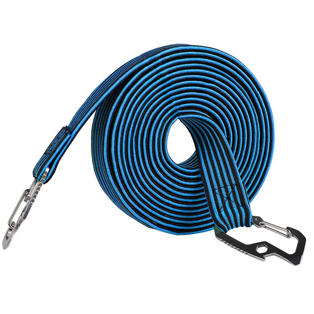 

4 Meter Bike Elastic Rope Durable Carbon Steel Nylon Wearproof Motorcycle Trunk Fixed Cord Bike Strap Motorcycle Fixed Rope
