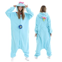 Tier Kigurumi Kostüm Halloween Stram pler niedlich blau für Frauen Männer Erwachsene Kinder Pyjamas Cartoon Pyjama Cosplay Party Homewear