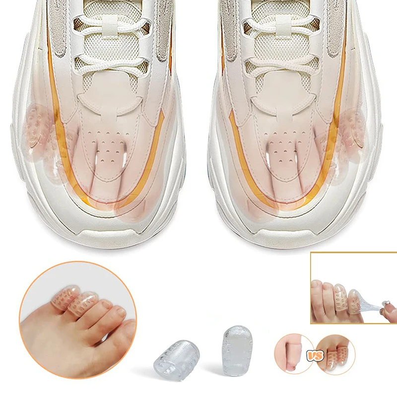 2/10Pcs Silicone Toe Caps Protectors Anti-Friction Breathable Toe Covers Prevents Blisters Bunion Corrector Foot Care Pedicure