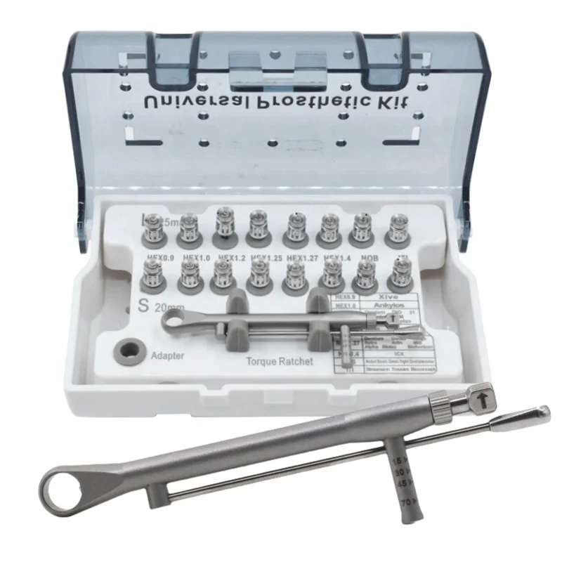 

Отвертка для зубного имплантата, динамометрический ключ, трещотка 15-70NCM с 16 шт., отвертка, универсальный набор инструментов для восстановления