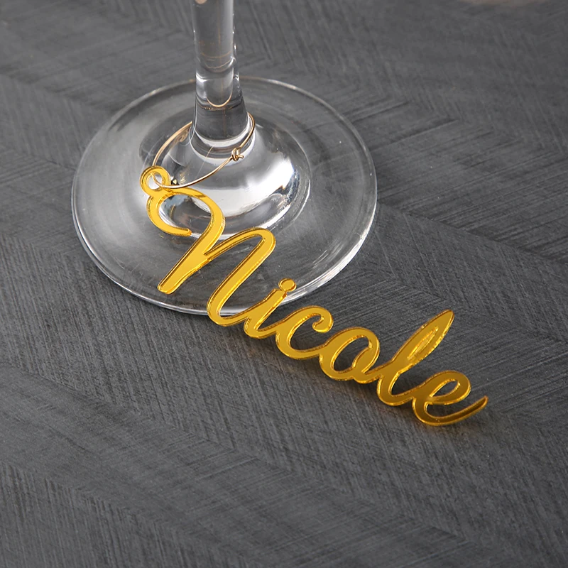 Custom wine charm,Wedding wine charms,Gold wine charms,Wine glass charms, Wedding charm,Personalize wine charm,table name tags
