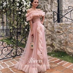 Dress Cocktail of Dress Prom Bridesmaid Arabic Evening Dress Party Evening Elegant Luxury Celebrity Pink Off Shoulder customized