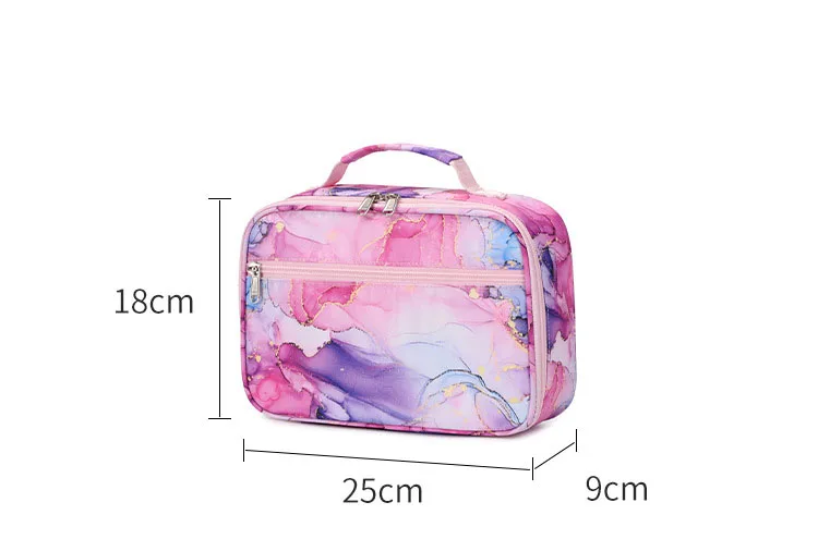 2pcs Fashion Colorful Multi Pocket Backpack with Lunch Bag Rucksack Casual School Bags for Men Women Teenagers Sets