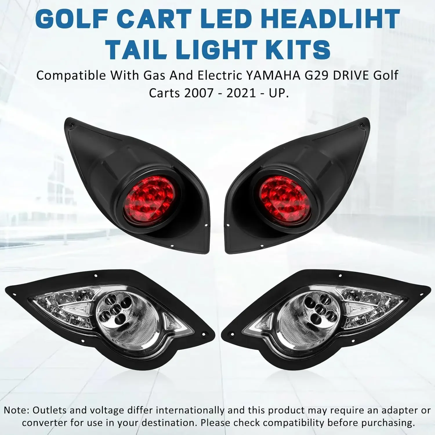 For YAMAHA G29 Drive 2007-2025 Golf Cart Light Kit 12V Golf Cart Headlights Taillights Kit Turn Signals Light Switch