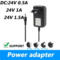 モバイル用充電器,DVD電源アダプター,電源コード,ukuプラグ,24vアダプター,1500ma,24v,1a,24v,1.5a,5.5*2.1mm