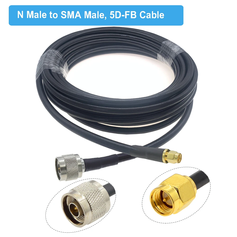 1PCS SMA male to N male connector 5D-FB 50-5 Coaxial Cable RF Adapter Cable 50 Ohm 1m 5m 10m 20m 30m BEVOTOP