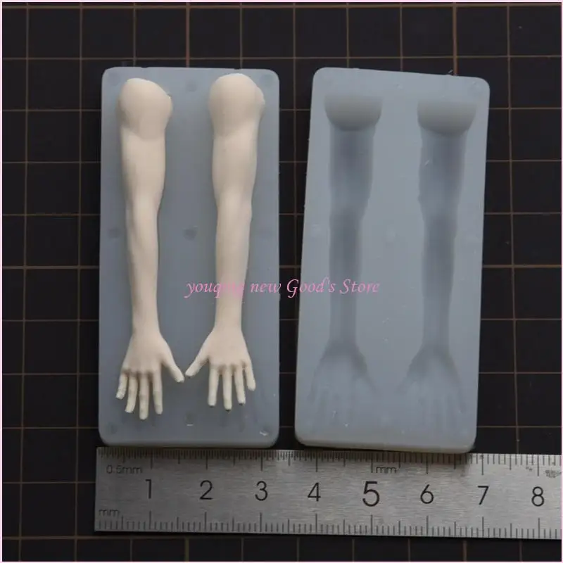 57QA Human Arm Jewelry Mold Decorating Silicone Moulds Silicone Texture Suitable for Art Projects and Shelf Displays