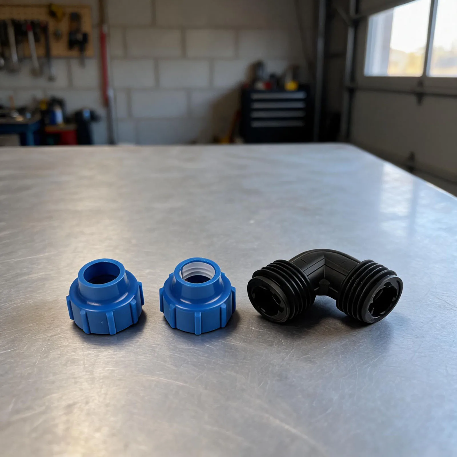 Blue With Black 90 PP Coupling Efficient Irrigation Pipe Joint Hose Connector Polypropylene Construction Leak-proof Seal