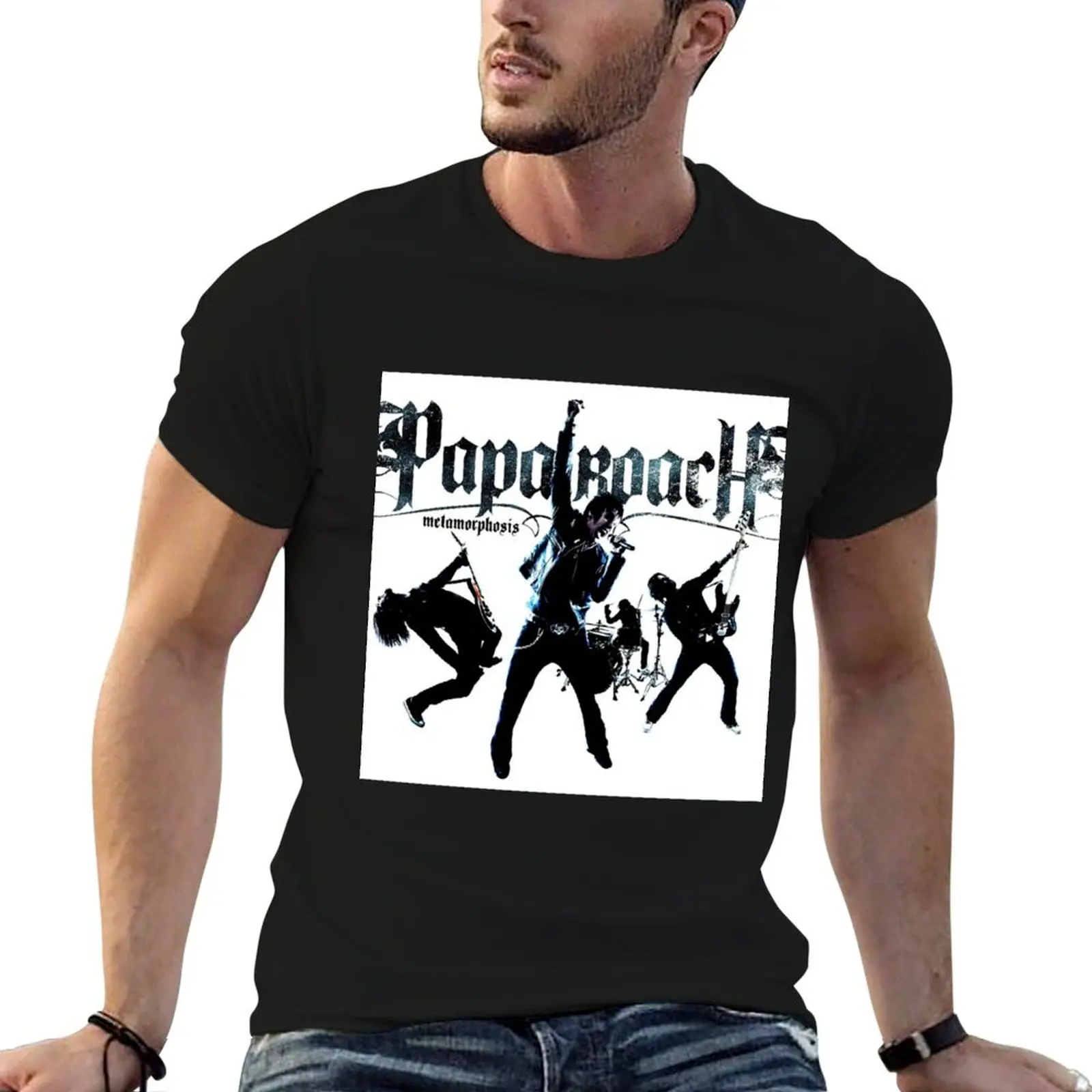 Papa Roach metamorphosis T-Shirt Big Size Short Sleeve Tee for Men