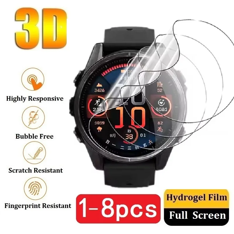Screen Protector for Garmin Fenix 8 7X 6X Pro 7S 7 6S 6 Pro 5X 5S 5 Plus E Fenix 8 51MM 47MM AMOLED Solar Film Protection Foil