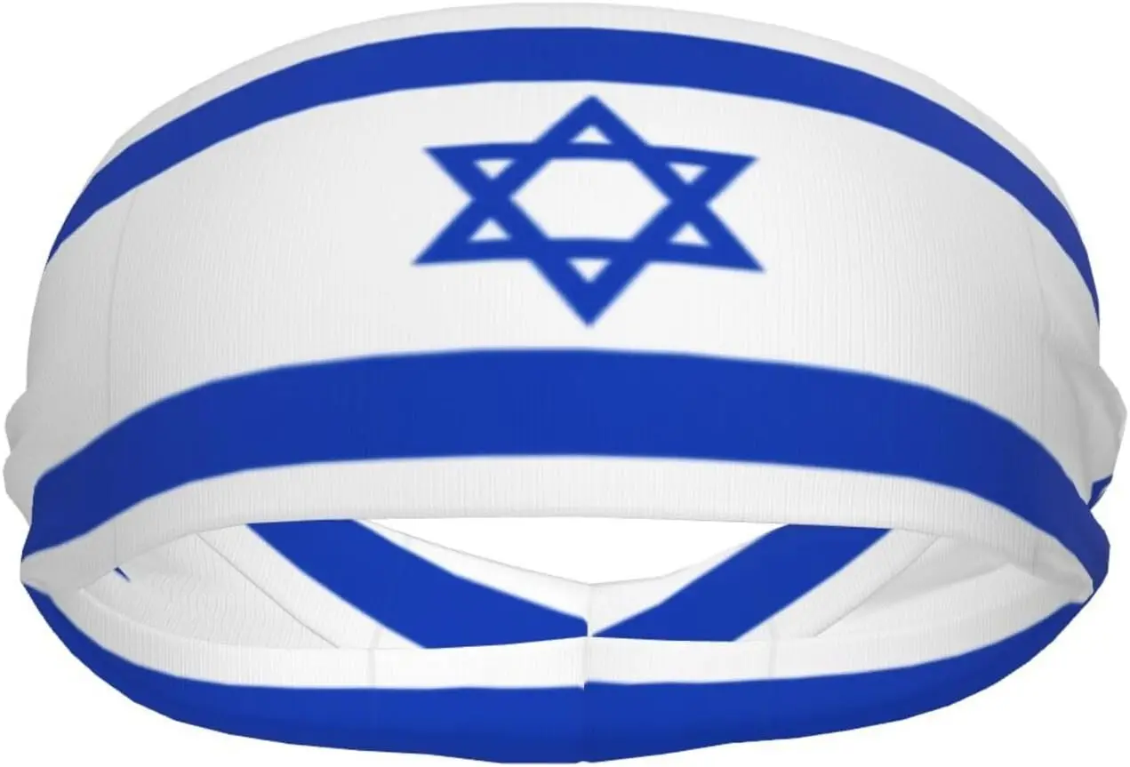 

National Flags Sports Sweatband Head Bands for Women Men - Moisture-Wicking Non-Slip Headband for Running Yoga Workout
