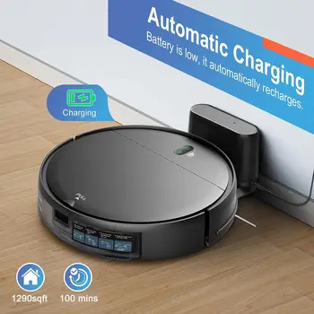 MAMNV BR151 로봇 진공 청소기, 4500Pa 스마트 홈 청소기, 홈 카펫 청소용 기계, 애완 동물 털, 와이파이 앱, 알렉사
