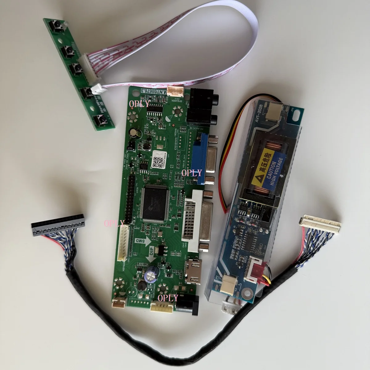 

M.NT68676 HDMI-compatiblr VGA DVI controller board kit for LM185WH1 LM185WH1-TLE1 18.5 inch" 1366X768 LED DIY screen monitor LCD