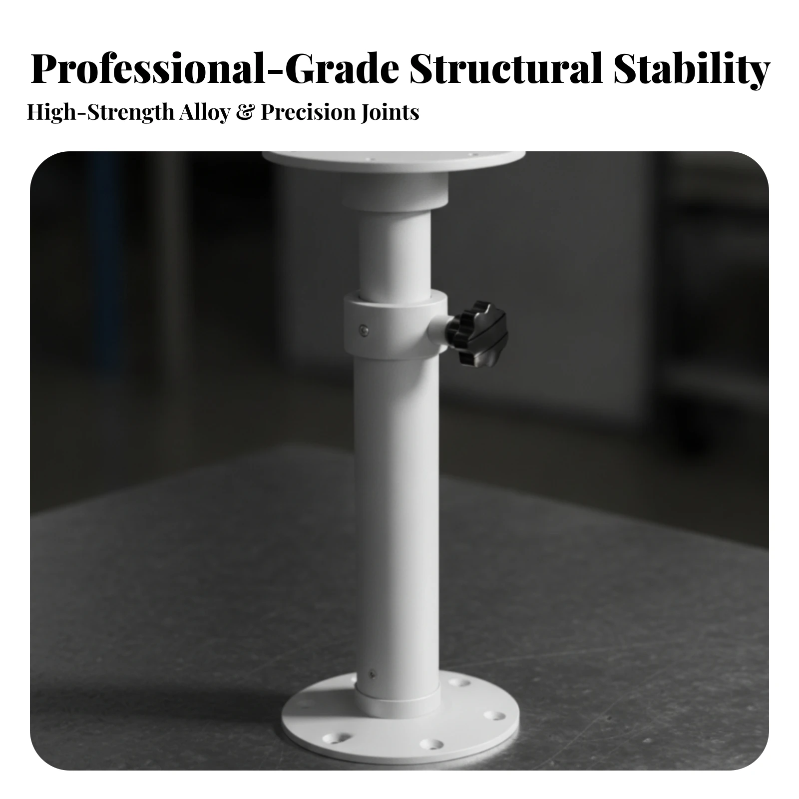 Table Support Leg with Mounting Plate Removable Boat Table Pedestal Leg Hardware Stable Long-Lasting for RV Owners