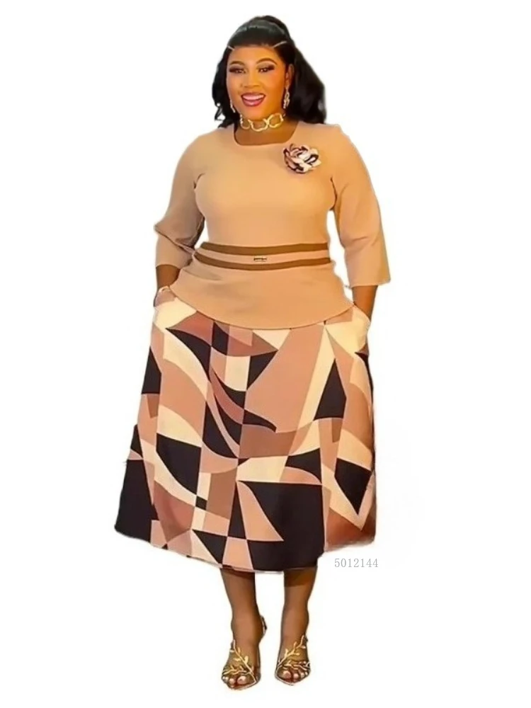 

2026 Elegant African Dresses for Women Dashiki Ankara Print Office Lady Outfit Robe Plus Size Turkey Evening Party Long Dress