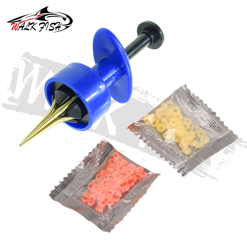 WALK FISH 1Set Earthworm Bloodworm Clip Particles Bait Clip Fishing Tackle Fishing Tools Fishing Baits Elastic