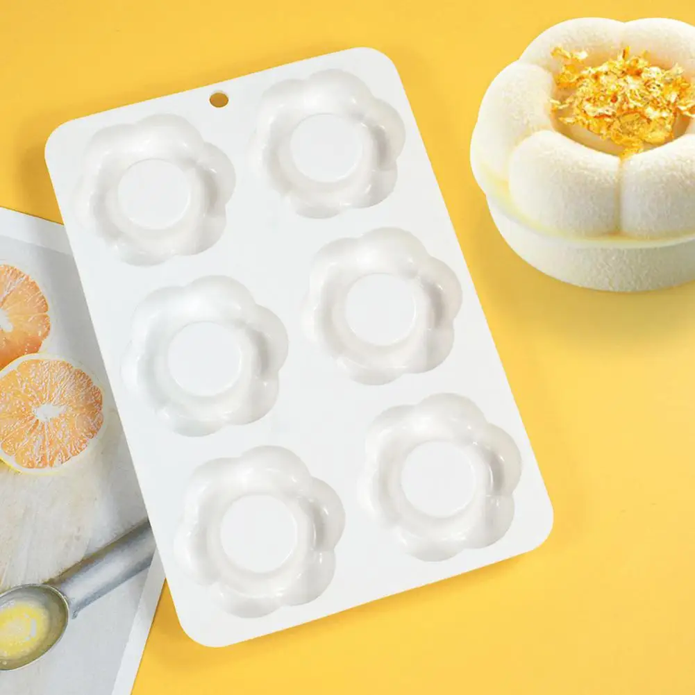 Silicone Cake Mold Dishwasher Safe Silicone Mold Mousse Cake Mold Set Food Grade Free Silicone Heat-resistant 6-cavity Diy