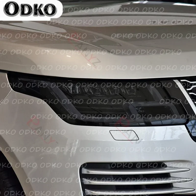 

Car Headlight Protective Film Smoked Black Tint Wrap Vinyl Transparent TPU Protective For Range Rover Vogue L405 2013-2021