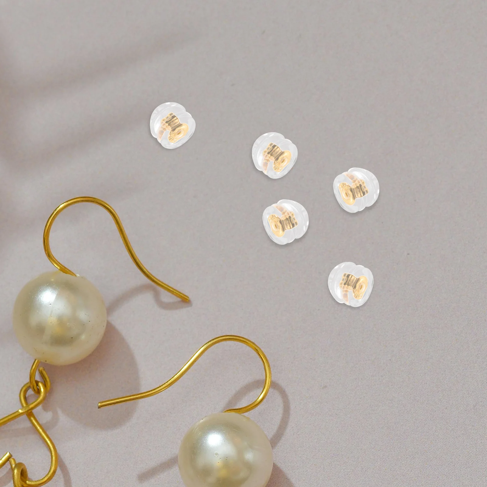 

50 Pcs Backs Silicone Replacement for Studs Safe Durable DIY Jewelry Earring Findings Accessories Ear Ring Findings