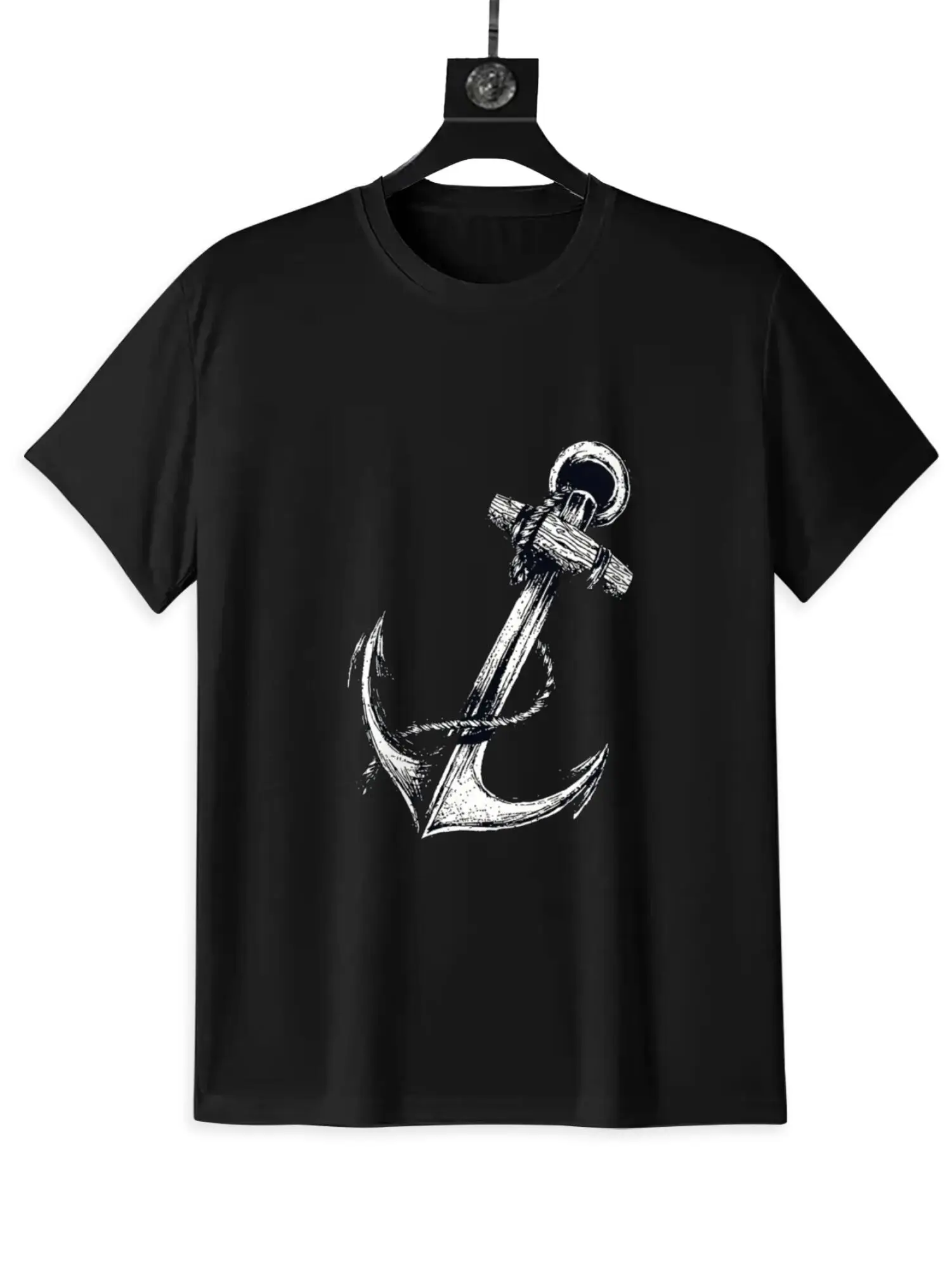 Men's  T-Shirt - Fashion Slim Fit Top Anchor Short Sleeve Casual Shirt