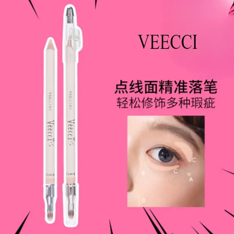 VEECCI Multi-use Concealer Pen Natural Eye Lid to Under-eye Brighten Cover Spot Whith Brush Easy Makeup