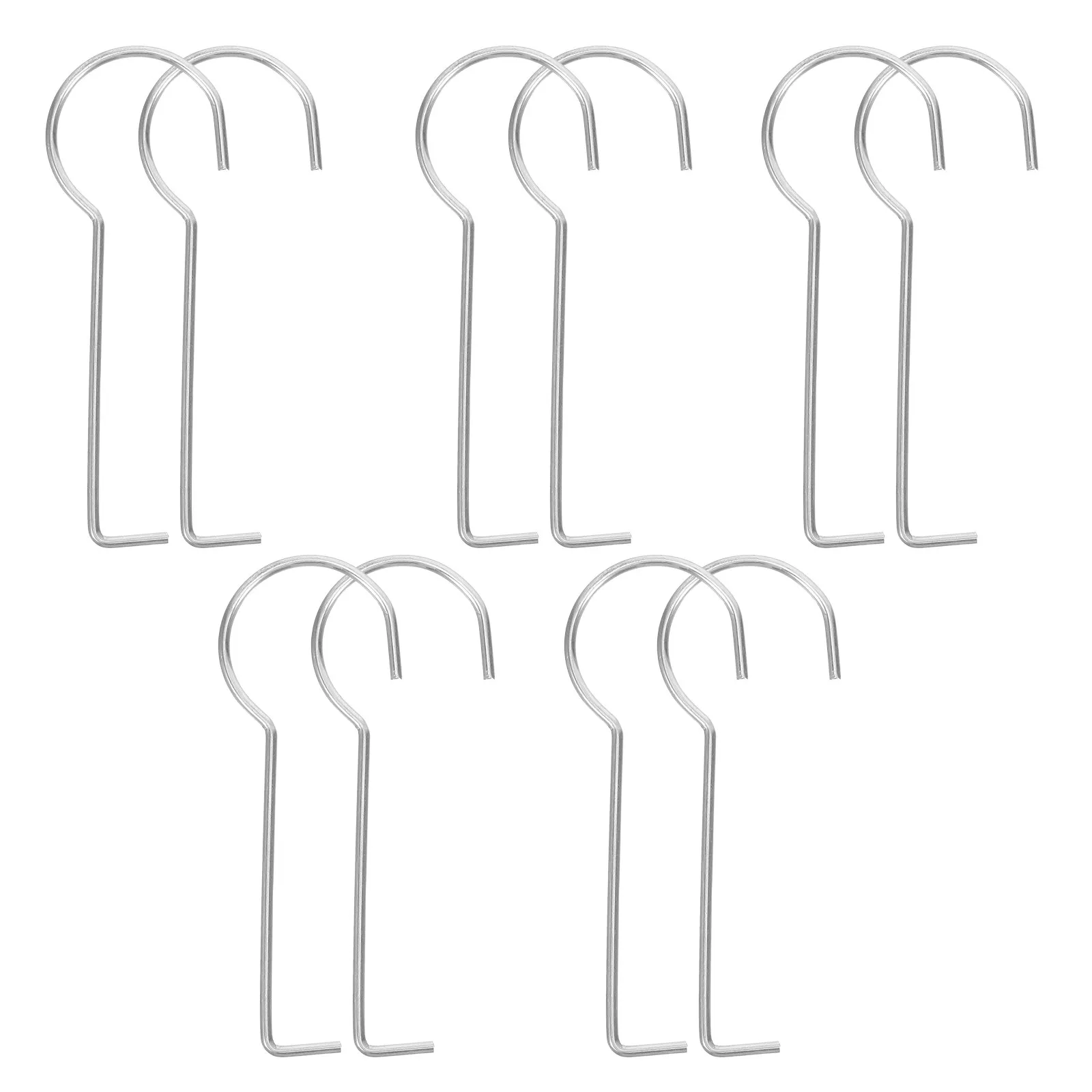 10Pcs Heavy Duty Stainless Steel Drain Hook Set Universal Grate Lifter Key for Shower Floor Drain Cleaning Unclogging Tool Fast