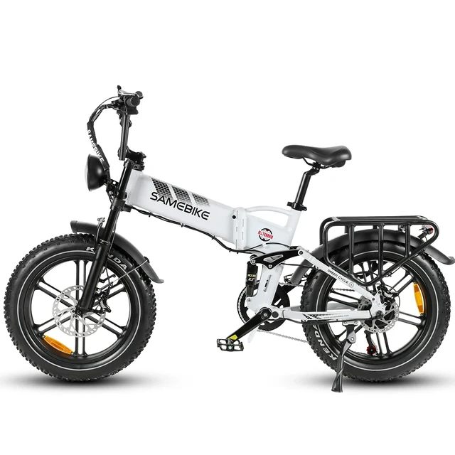 折りたたみ式電動自転車,フルサスペンション,SAMEBIKE-RS-A02 W,48V, 17Ah,  20x4インチワイドタイヤ,1200Wモーター,雪用 - AliExpress