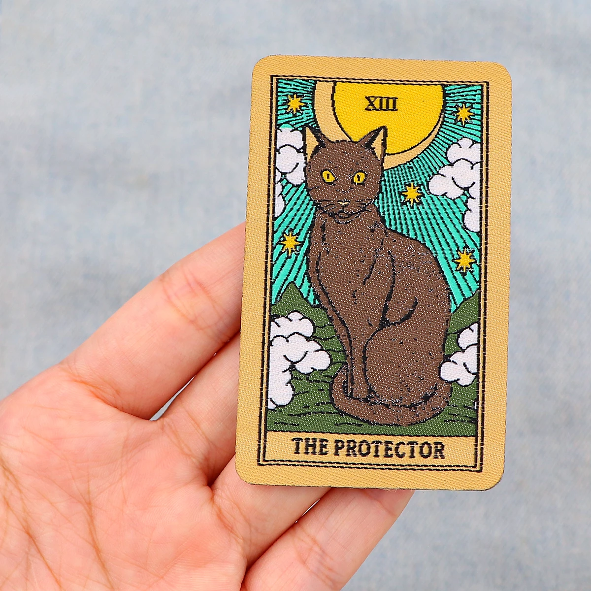 Tarot Black Cat Patch Geborduurde Patches Voor Kleding Diy Iron Patches Voor Kleding Maan Patches Op Kleding Naaien