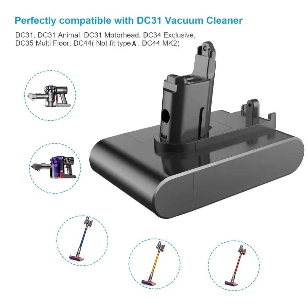 Battery DC34 is used for Dyson DC31 DC34 DC35 DC44 DC45B lithium battery -680mAh