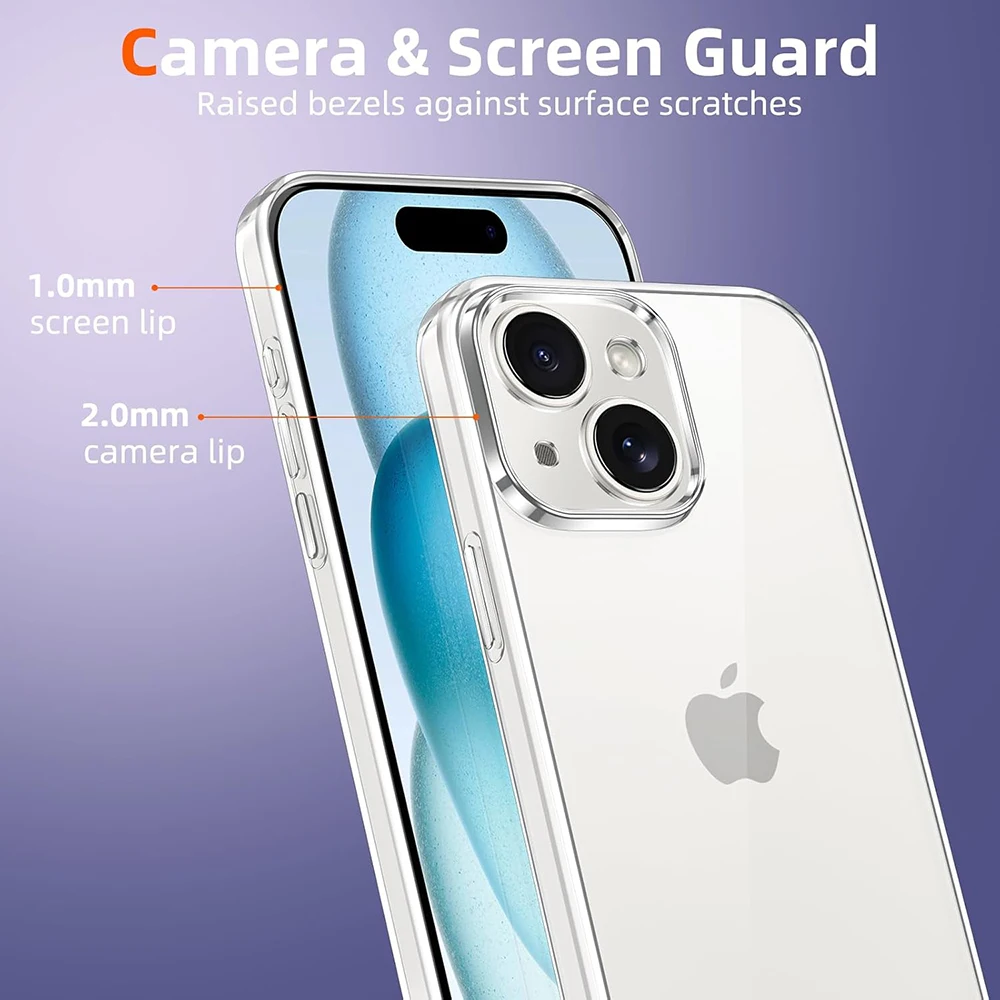 

Original Transparent Ultra Thin Silicone Soft Case For iPhone 16E 16 15 14 13 12 11 Pro Max Plus Mini Luxury Clear Shell Cover