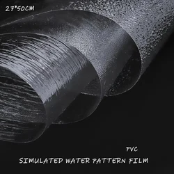 2pcs 27*50cm PVC Simulation Transparent Flowing Water Effect Sheet DIY Model Making Architecture Building Materials Diorama