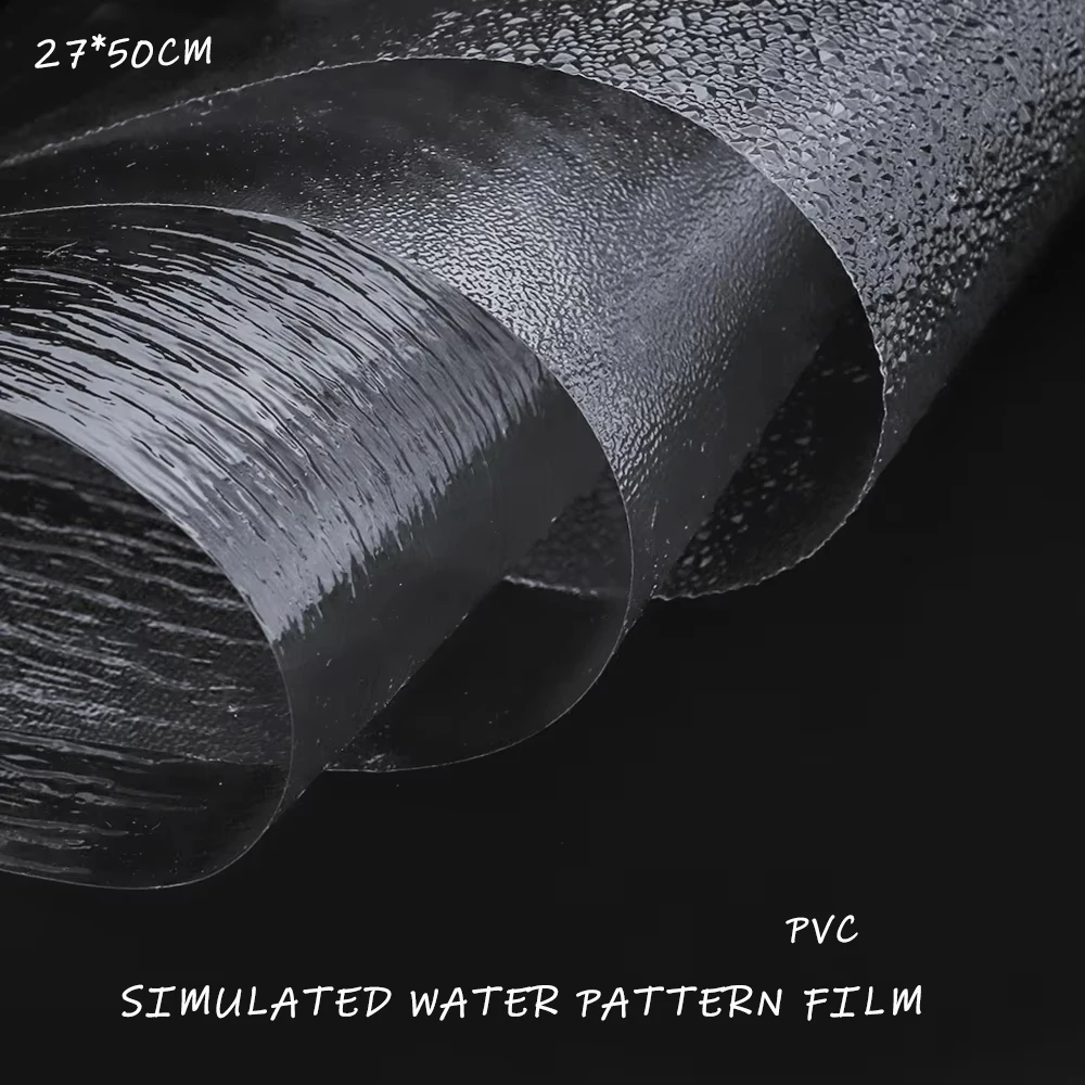 2pcs 27*50cm PVC Simulation Transparent Flowing Water Effect Sheet DIY Model Making Architecture Building Materials Diorama