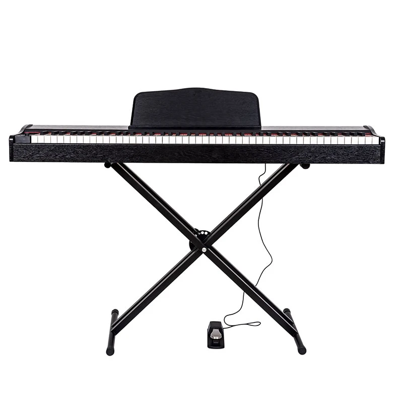 Foldable Portable 88‑Key Electronic Digital Piano 128 Tones 700 Rhythms USB MIDI With Sustain Pedal For Performance