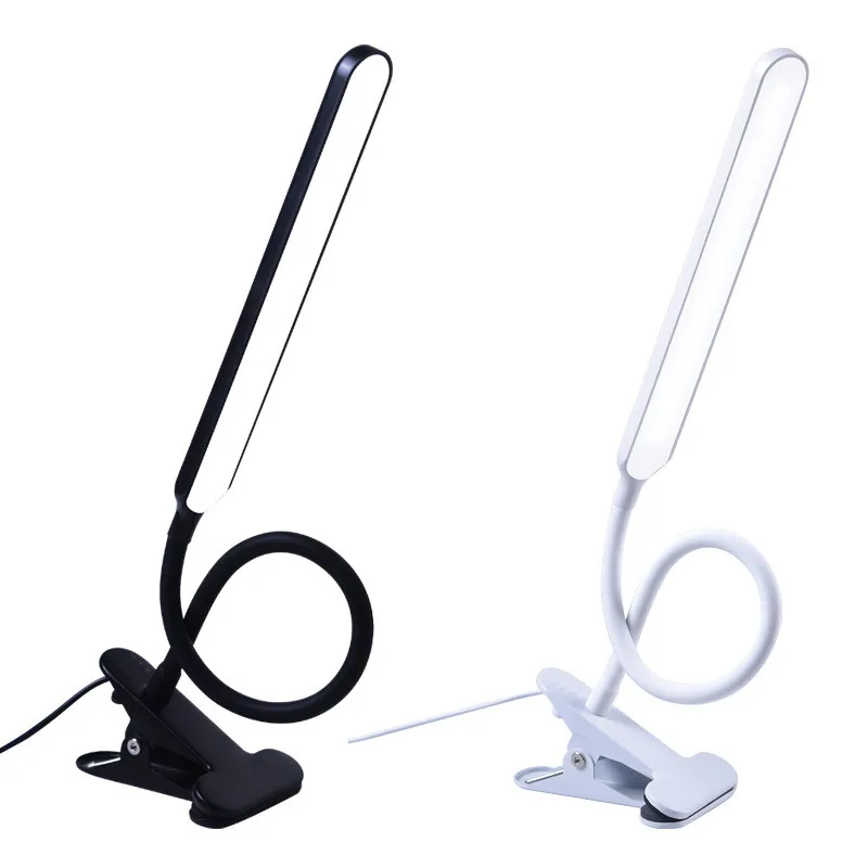 LED Adjustable Table Lamp USB 3 Colors Eye Protection Study Night Lamps Clip On Dimmable for Home Office  Reading Led Desk Lamps image 3