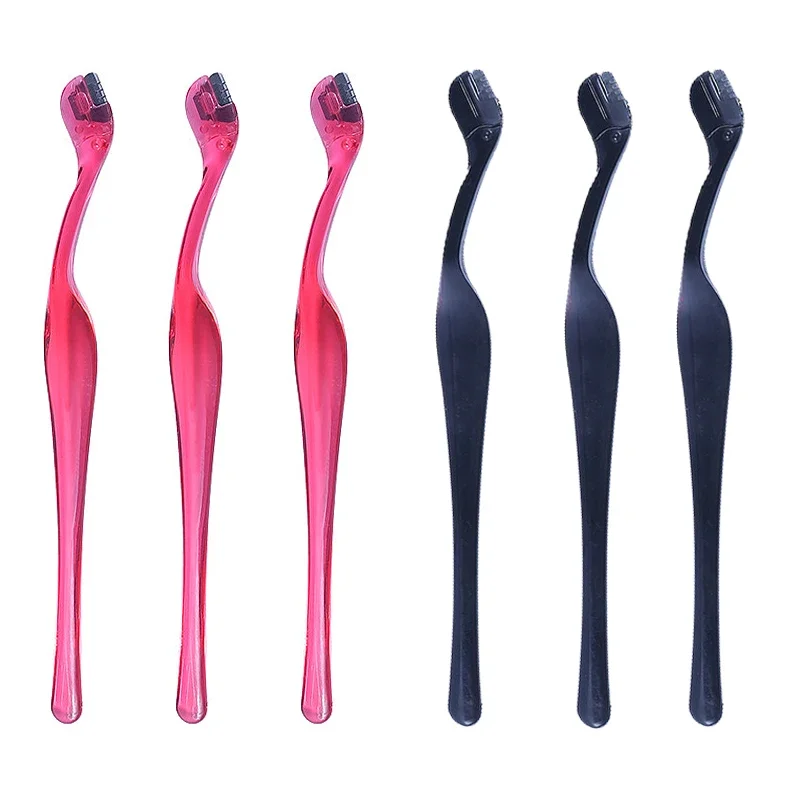 1/3개 미니 눈썹 정리 블레이드 눈썹 면도기 여성용 얼굴 면도기 눈썹 트리머 얼굴 털 제거 뷰티 메이크업 도구