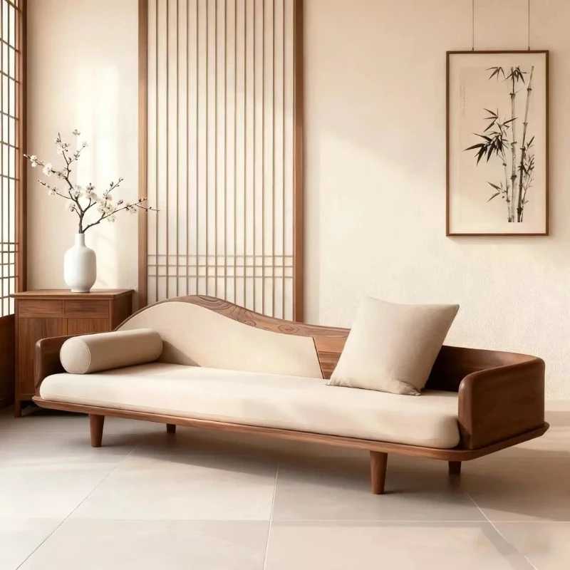 X-S Song-style  black walnut sofa classical home solid wood villa small apartment sofa living room aesthetic furniture HG