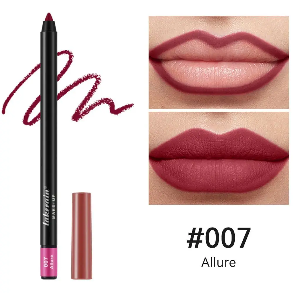 Matte Lipliner Potlood Nude Waterdichte Langdurige Lipgloss Make-Up Zijdeachtige Anti-Stick Cup Lip Omtrek Lippenstift Pen