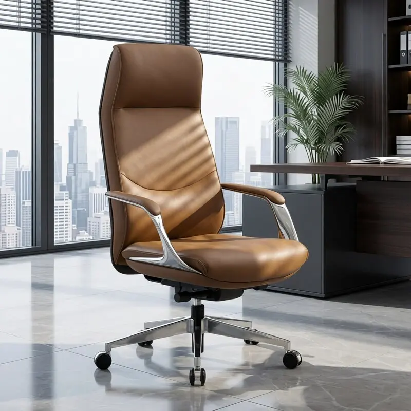 

High Back Ergonomic Office Chair Executive Cushionewheels Adult Office Chair Comfortable Relax Arm Designer Furniture For Home