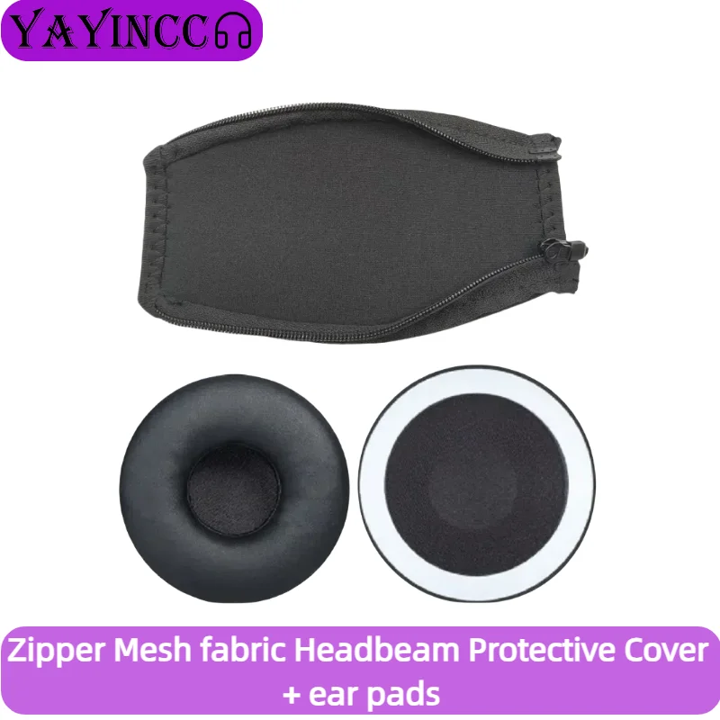 YAYINCC Replacement Protein skin memory sponge Ear Pads Silicone zipper head beam protective cover For Sony WH-XB700 Headphones