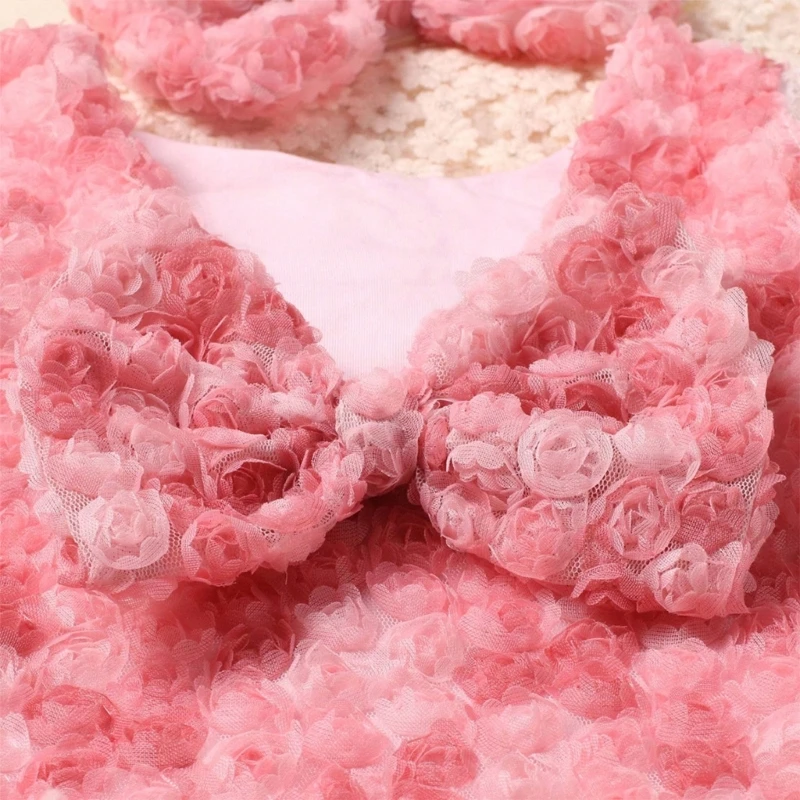 Stylish & Romance Newborn Photography Attire Soft & Safe Baby Lace Dress with Headband Newborn Photography Clothing